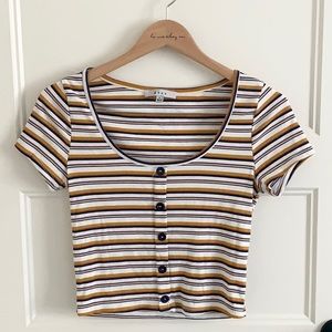 stripped crop t shirt
